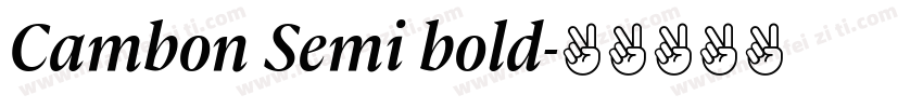 Cambon Semi bold字体转换